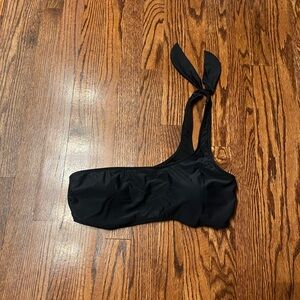 Black One-Shoulder Bikini Top